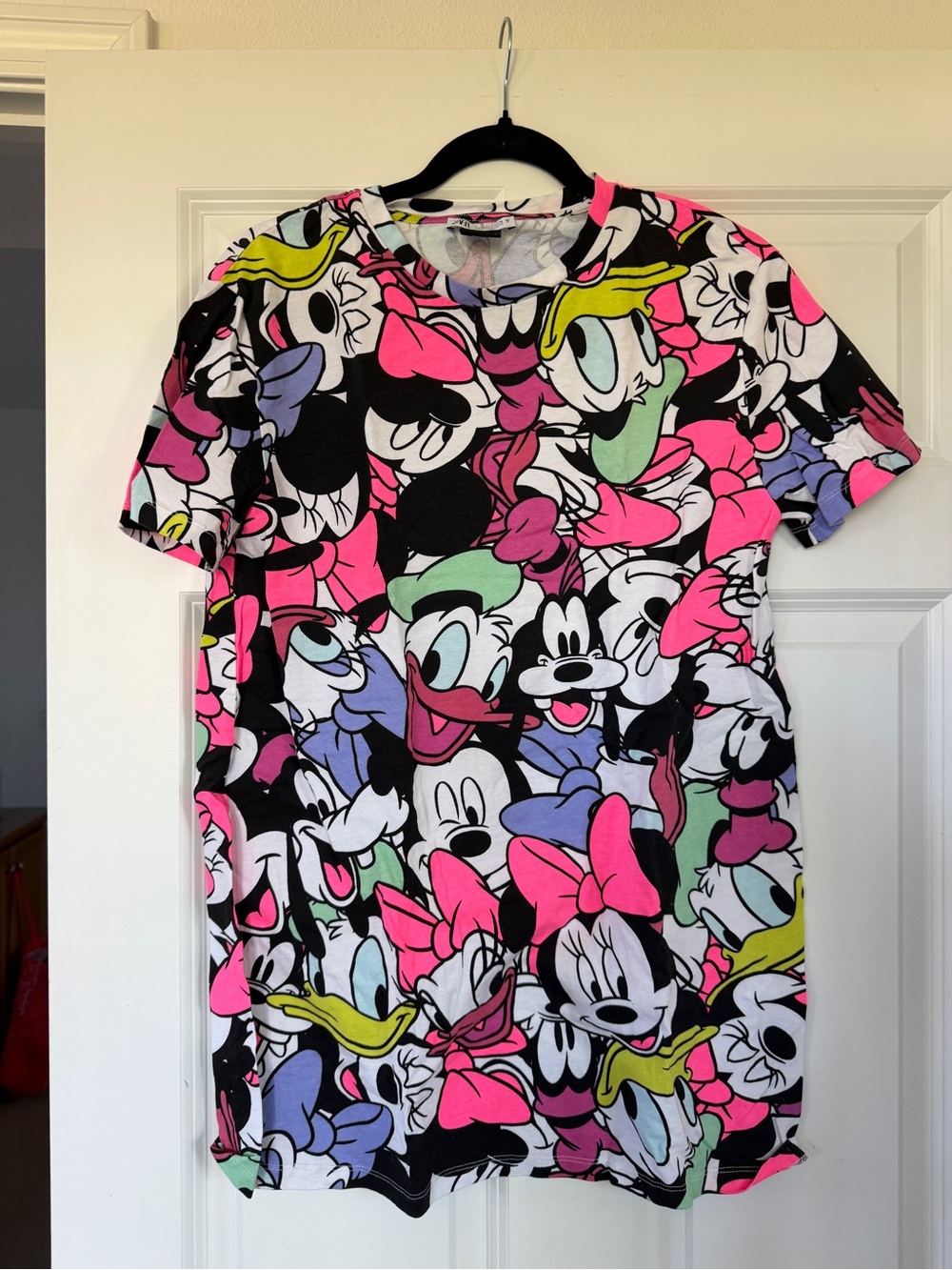 Zara x Disney Mickey and Friends Neon Tunic Tee or mini dress